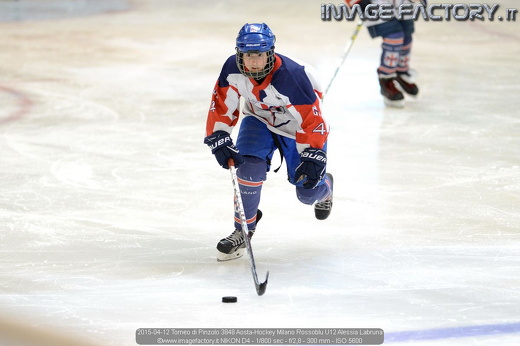 2015-04-12 Torneo di Pinzolo 3848 Aosta-Hockey Milano Rossoblu U12 Alessia Labruna